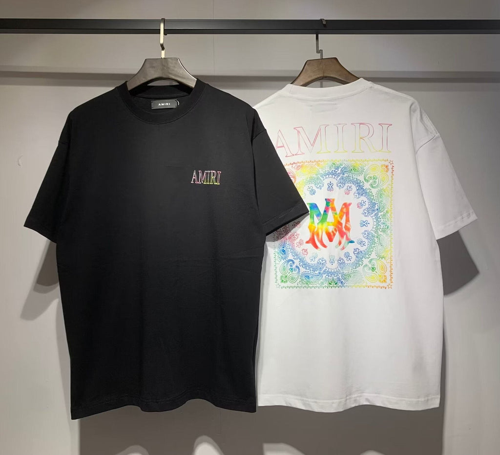 AMIRI Rainbow Bandana Back Graphic T-Shirt