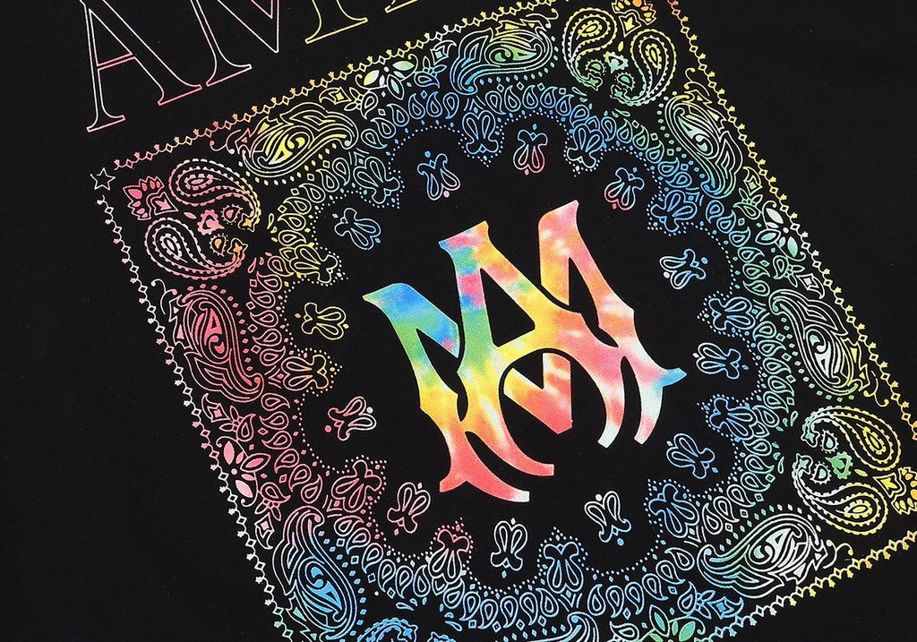 AMIRI Rainbow Bandana Back Graphic T-Shirt