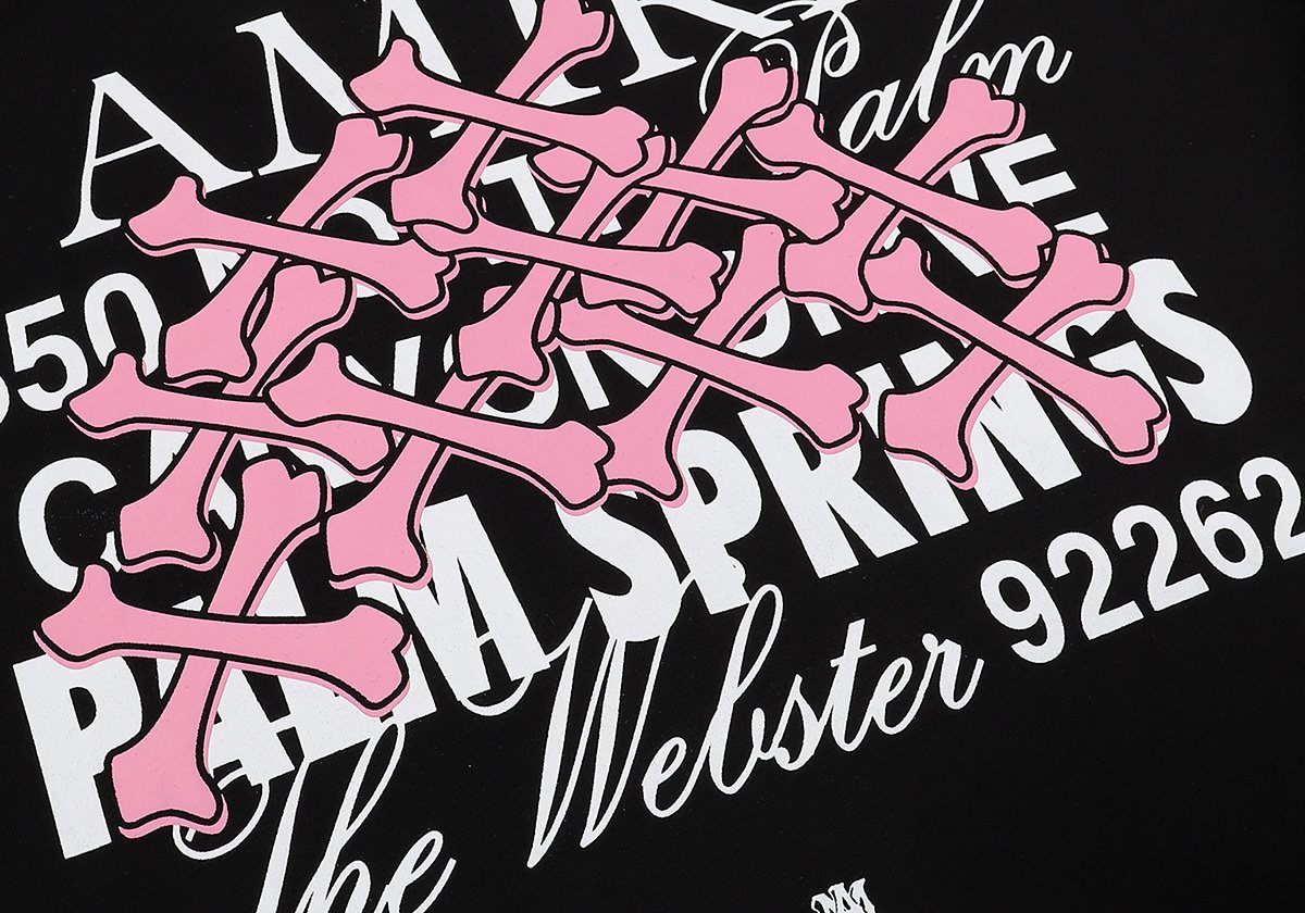 AMIRI Pink Bone Graphic T-Shirt