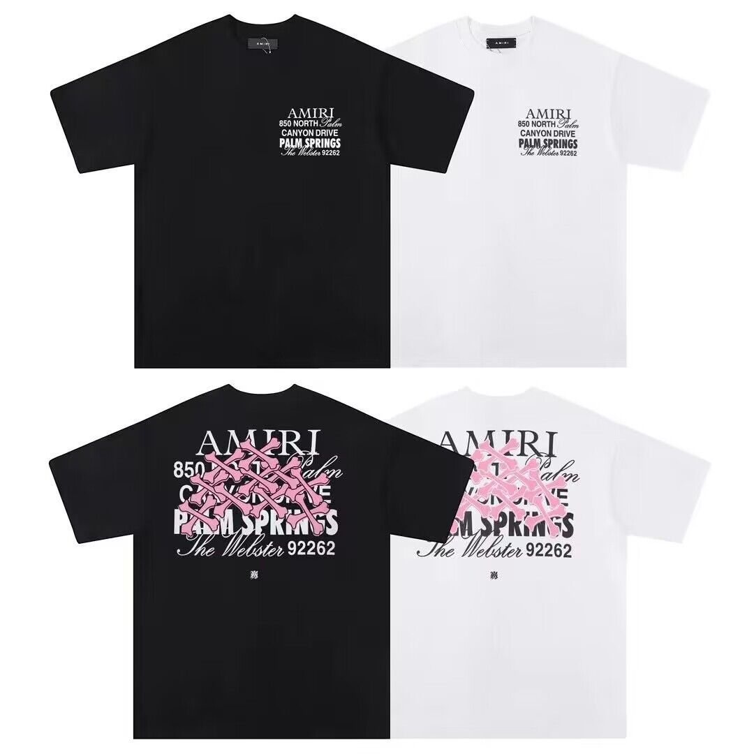 AMIRI Pink Bone Graphic T-Shirt