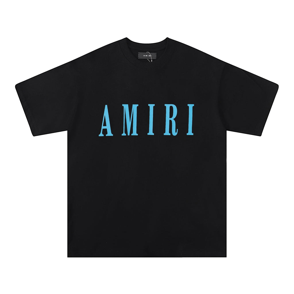 AMIRI Blue Wordmark Short-Sleeve T-Shirt