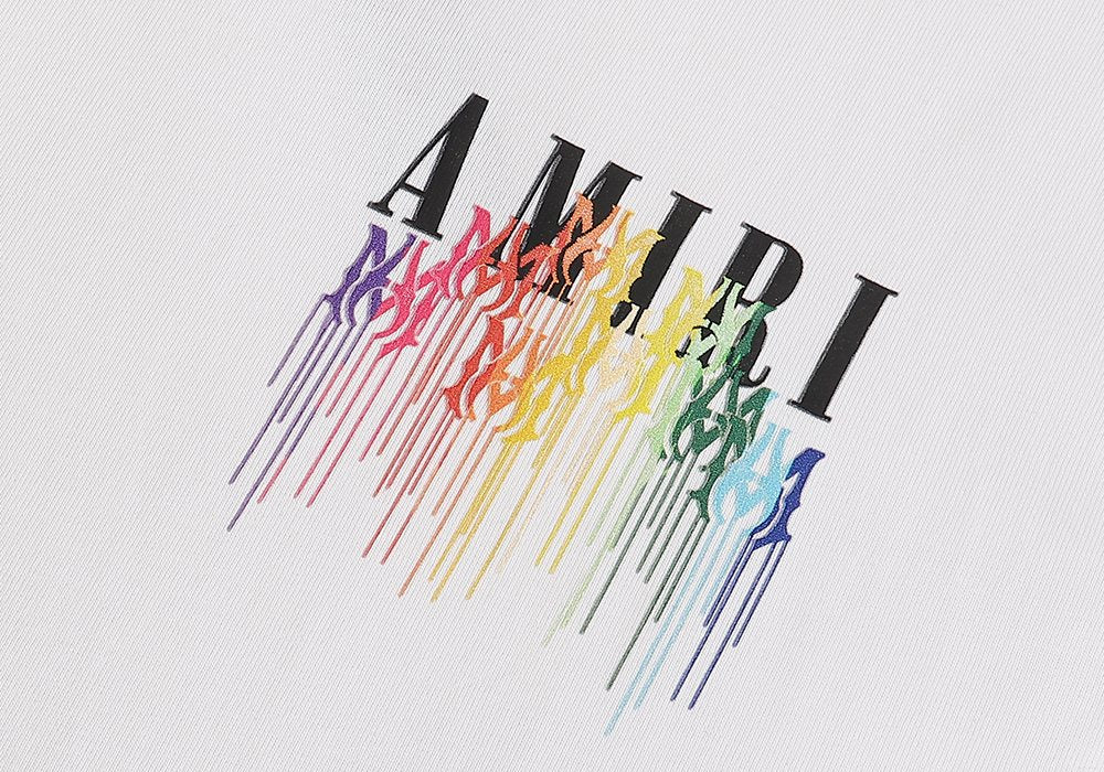 AMIRI Rainbow Drip Graphic T-Shirt