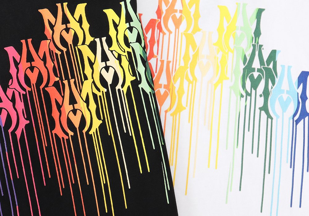 AMIRI Rainbow Drip Graphic T-Shirt