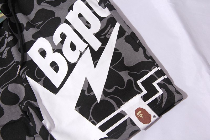 BAPE Black Camo Graphic Panel Shorts