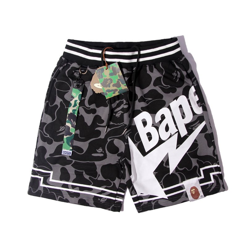 BAPE Black Camo Graphic Panel Shorts