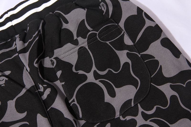 BAPE Black Camo Graphic Panel Shorts