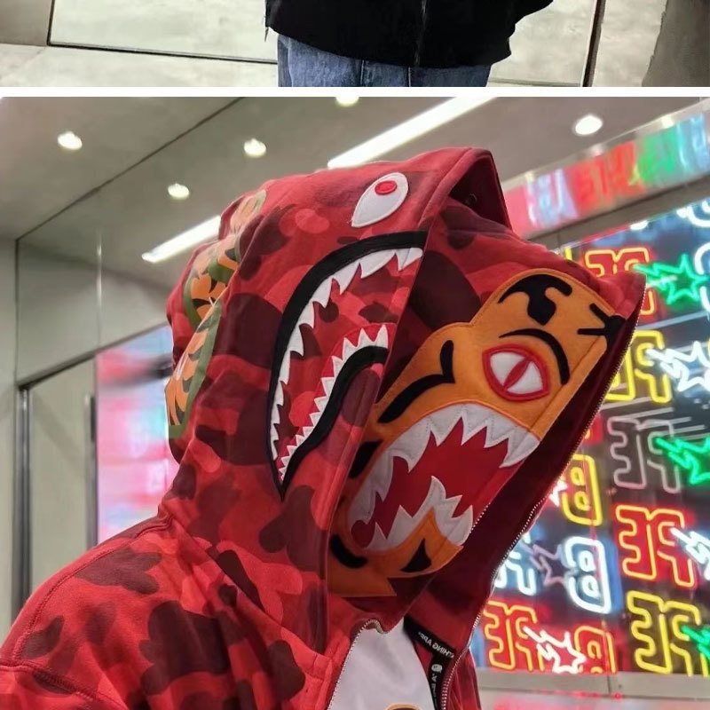 BAPE Camo Full-Zip Graphic Hood Hoodie