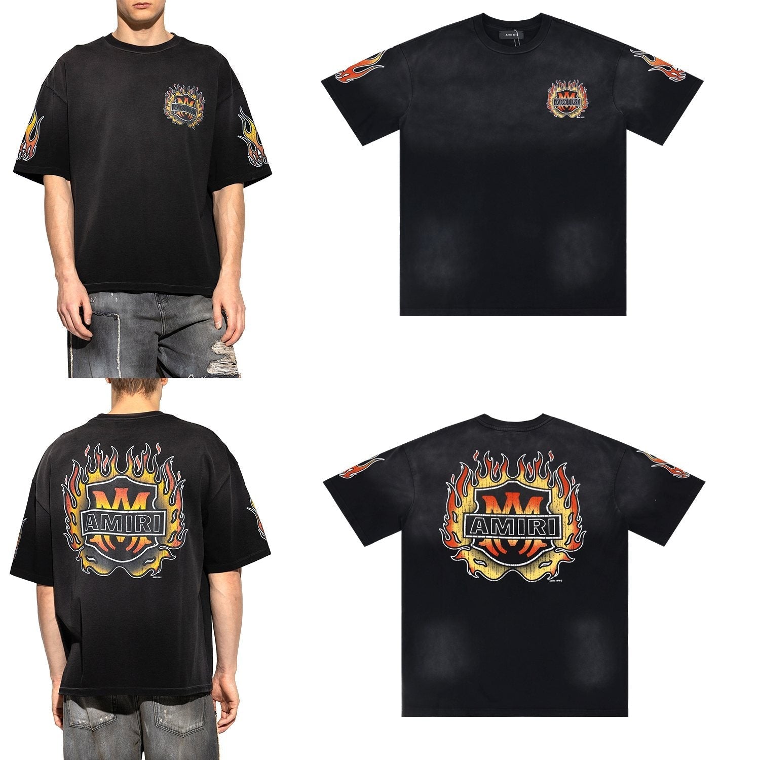 AMIRI Flame Graphic Short-Sleeve T-Shirt
