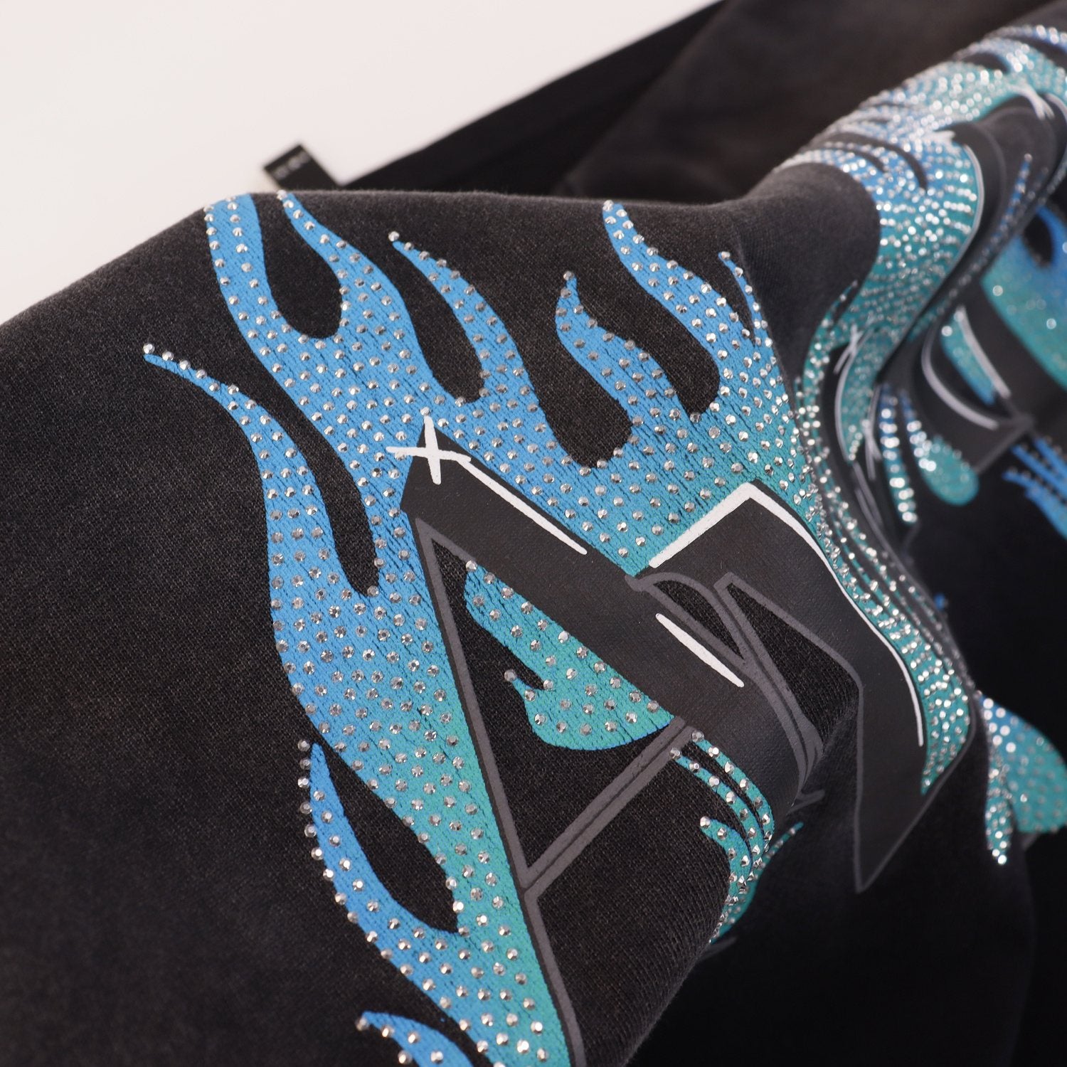 AMIRI Flame Rhinestone Graphic T-Shirt