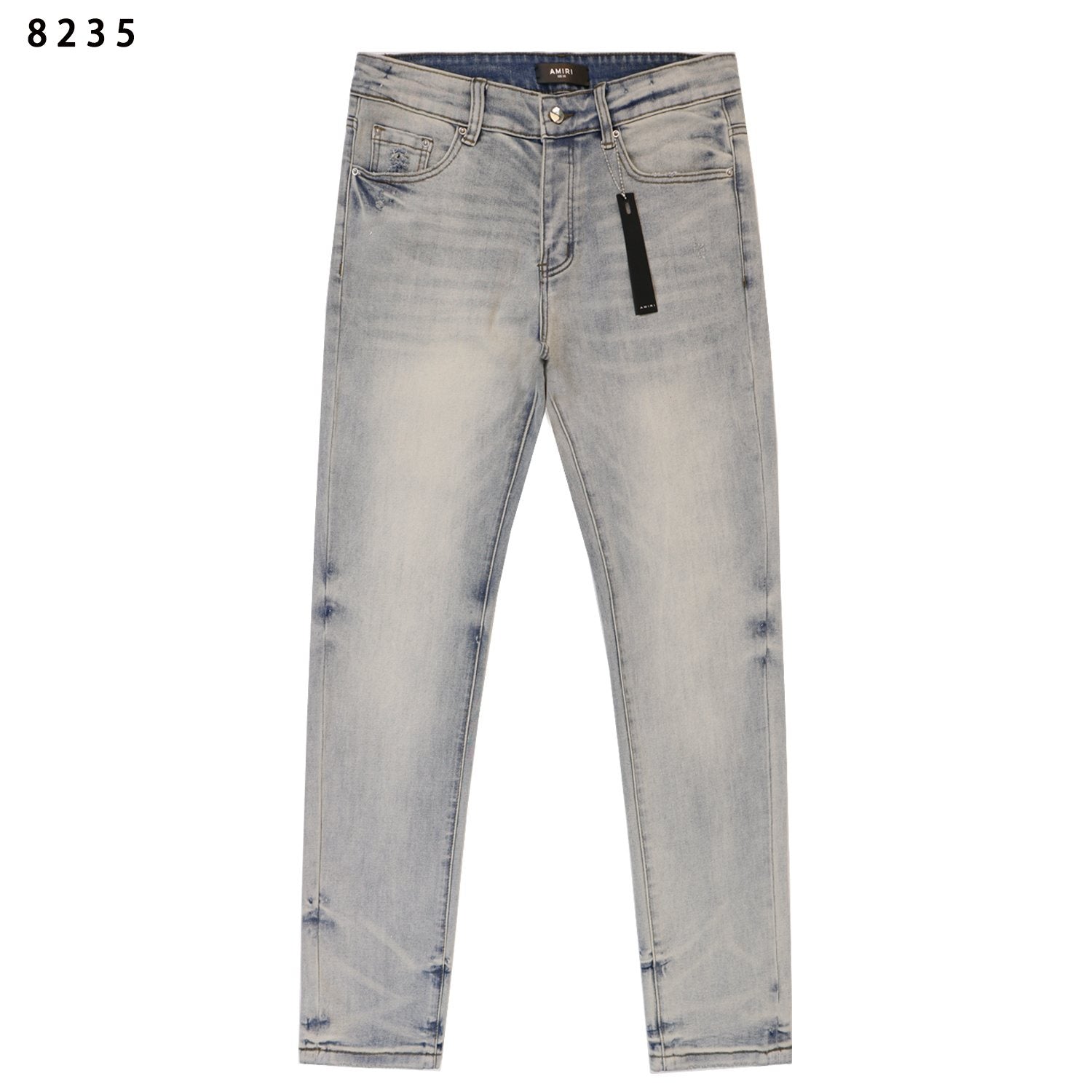 Amiri Light Blue Distressed Slim Jeans