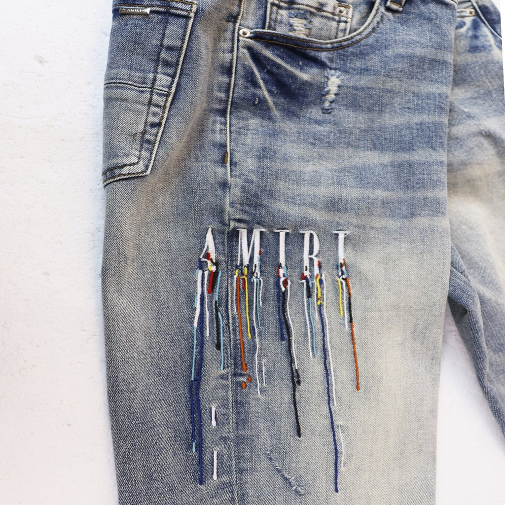 AMIRI Sinners Distressed Skinny Jeans