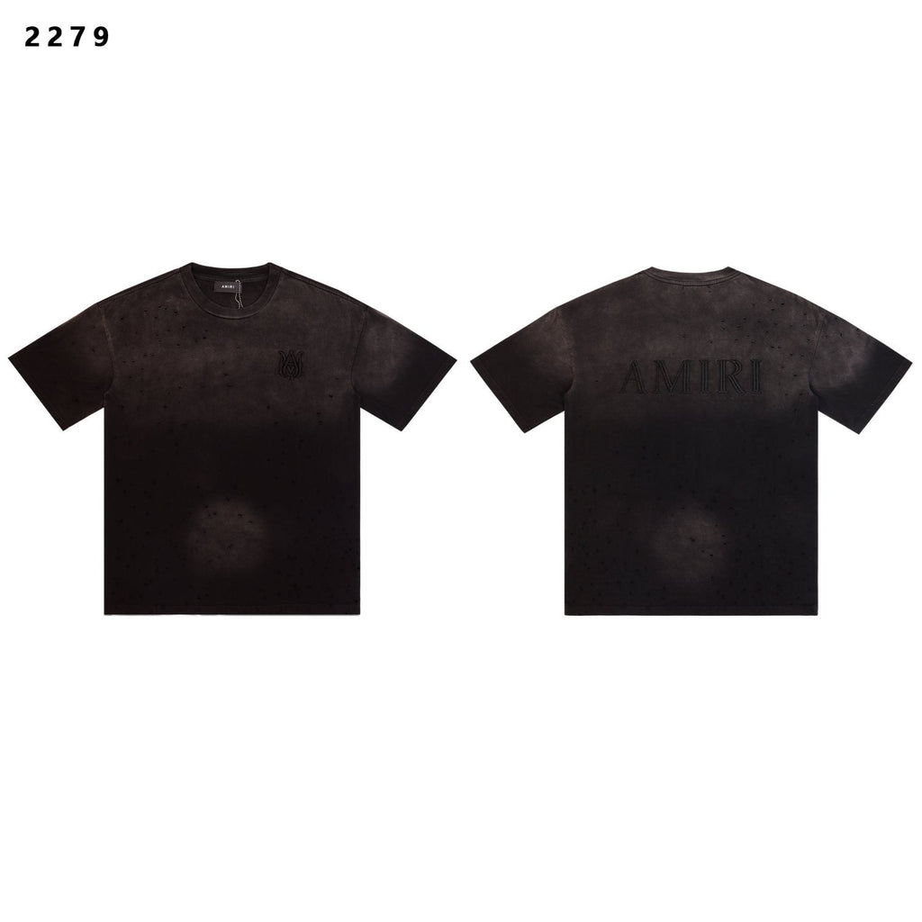 AMIRI Distressed Washed Short-Sleeve T-Shirt
