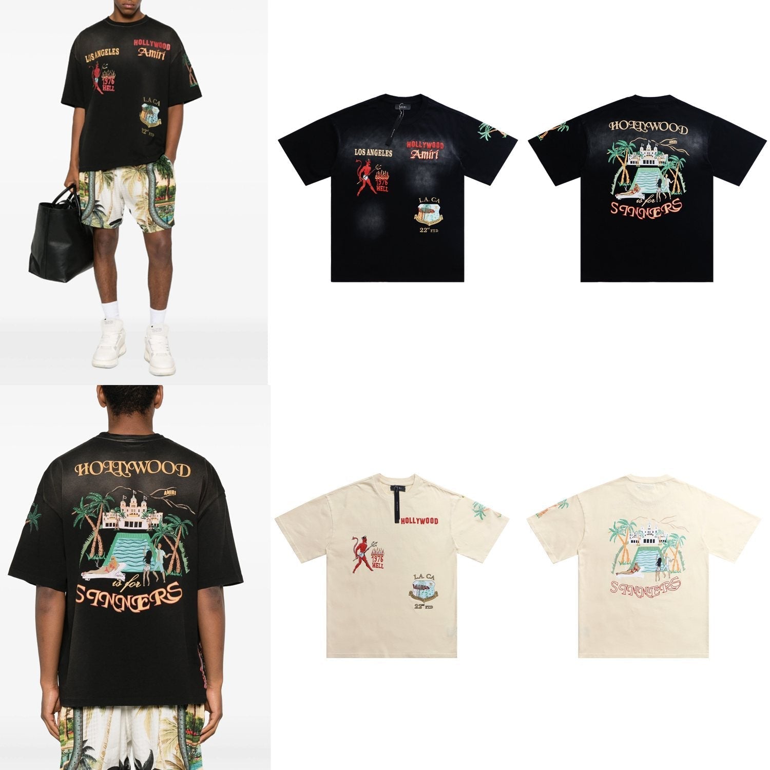 AMIRI Crystal Sinners Graphic T-Shirt