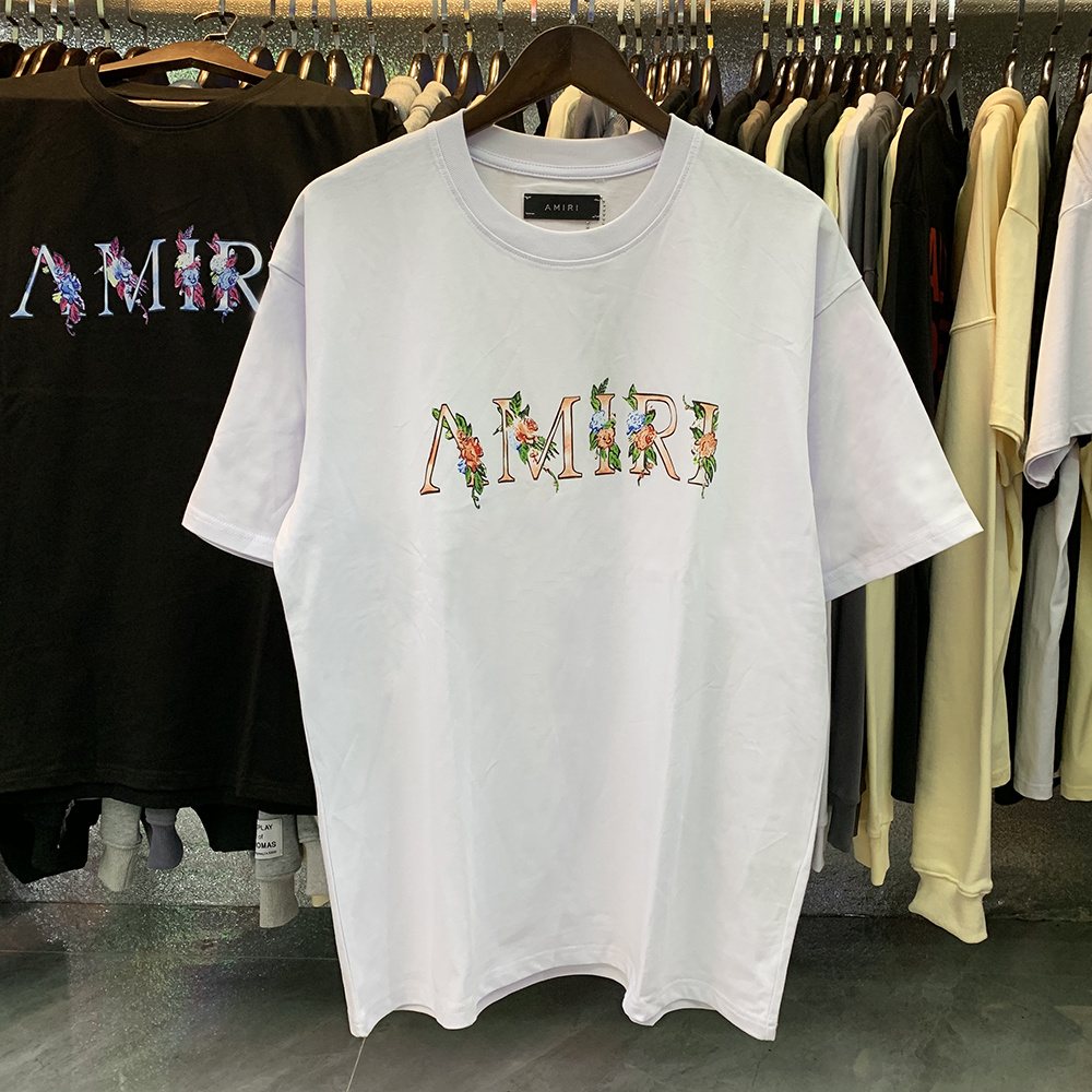 AMIRI Floral Butterfly Graphic Short-Sleeve T-Shirt