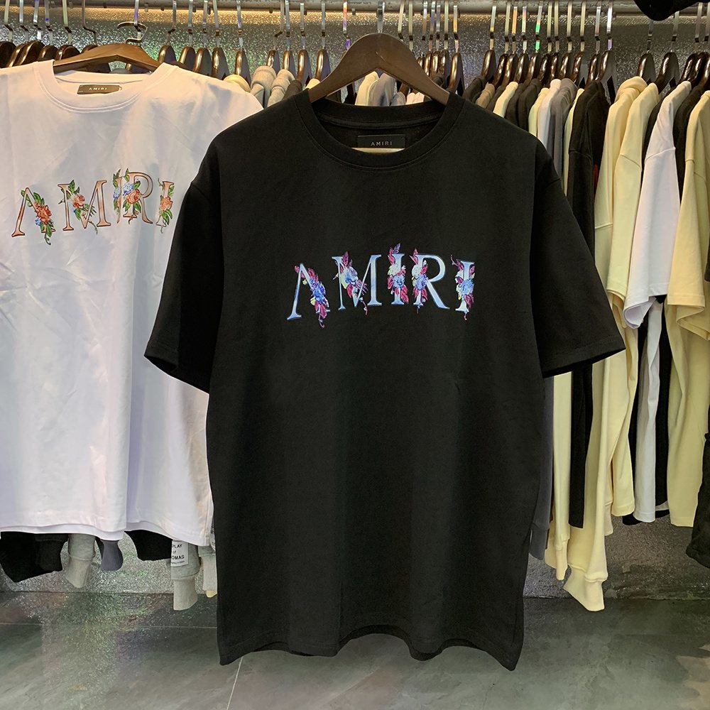 AMIRI Floral Butterfly Graphic Short-Sleeve T-Shirt
