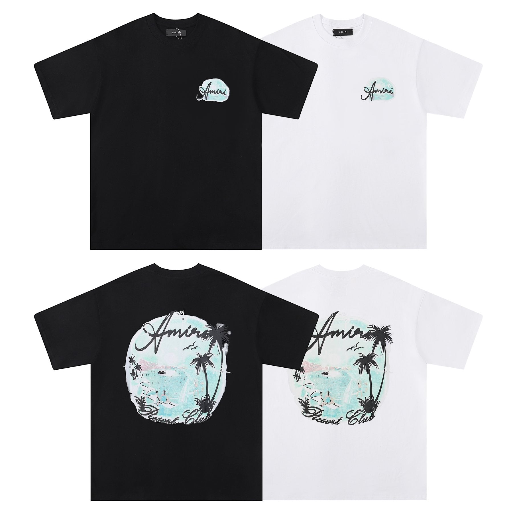 AMIRI Tropical Palm Tree Graphic T-Shirt