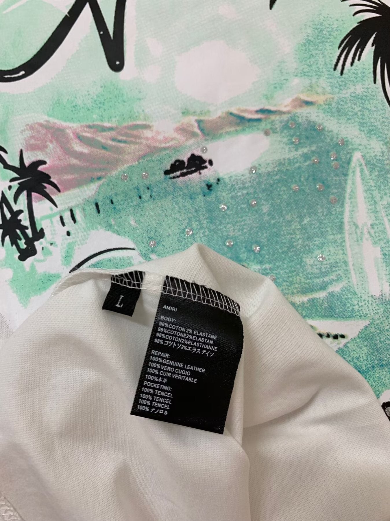 AMIRI Tropical Palm Tree Graphic T-Shirt