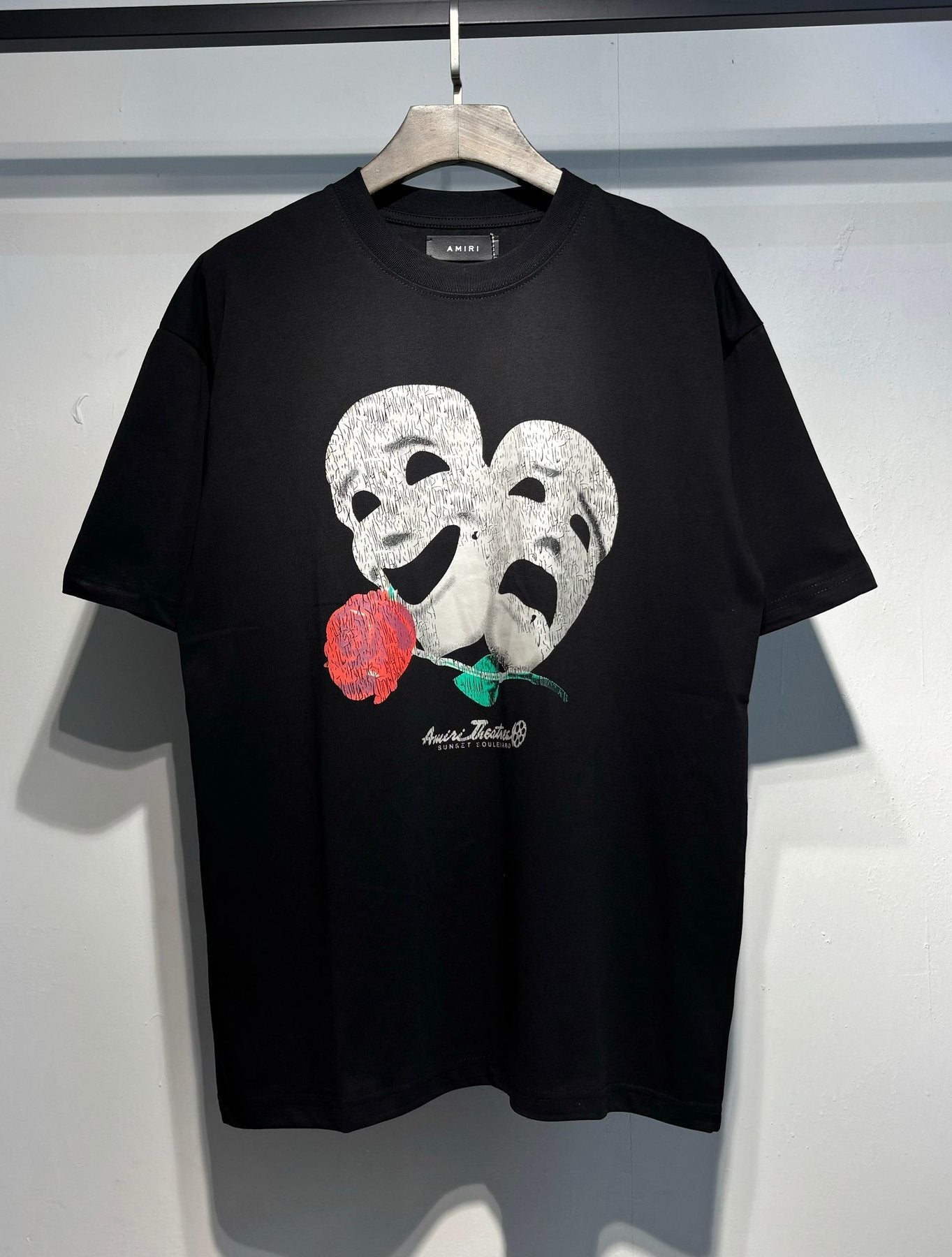 AMIRI Theatrical Mask & Rose Graphic T-Shirt