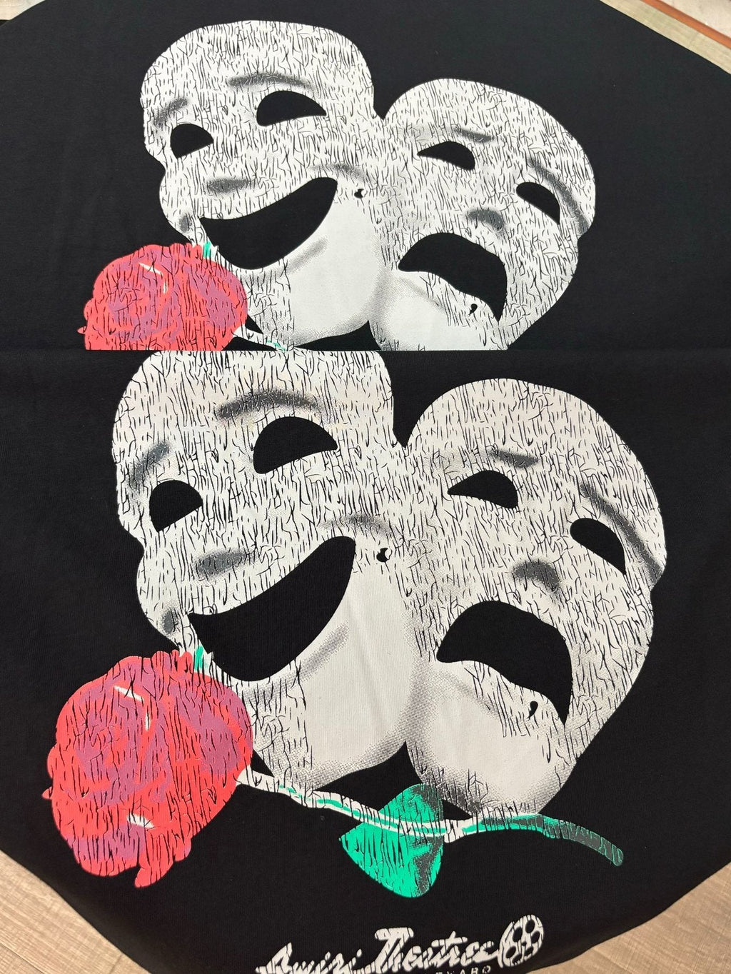 AMIRI Theatrical Mask & Rose Graphic T-Shirt