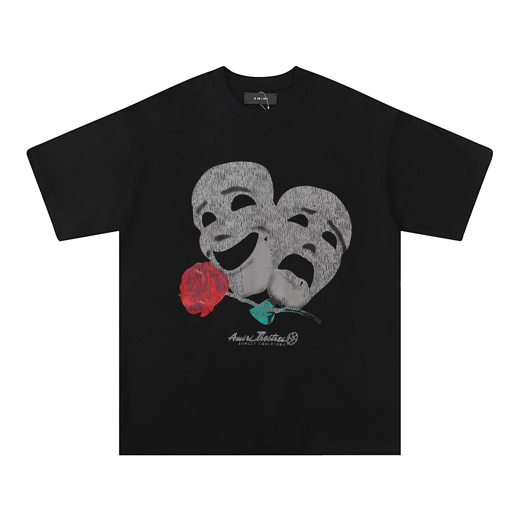 AMIRI Theatrical Mask & Rose Graphic T-Shirt