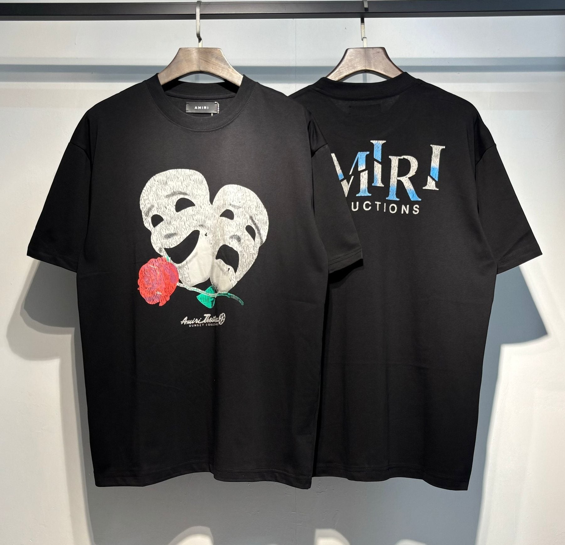 AMIRI Theatrical Mask & Rose Graphic T-Shirt