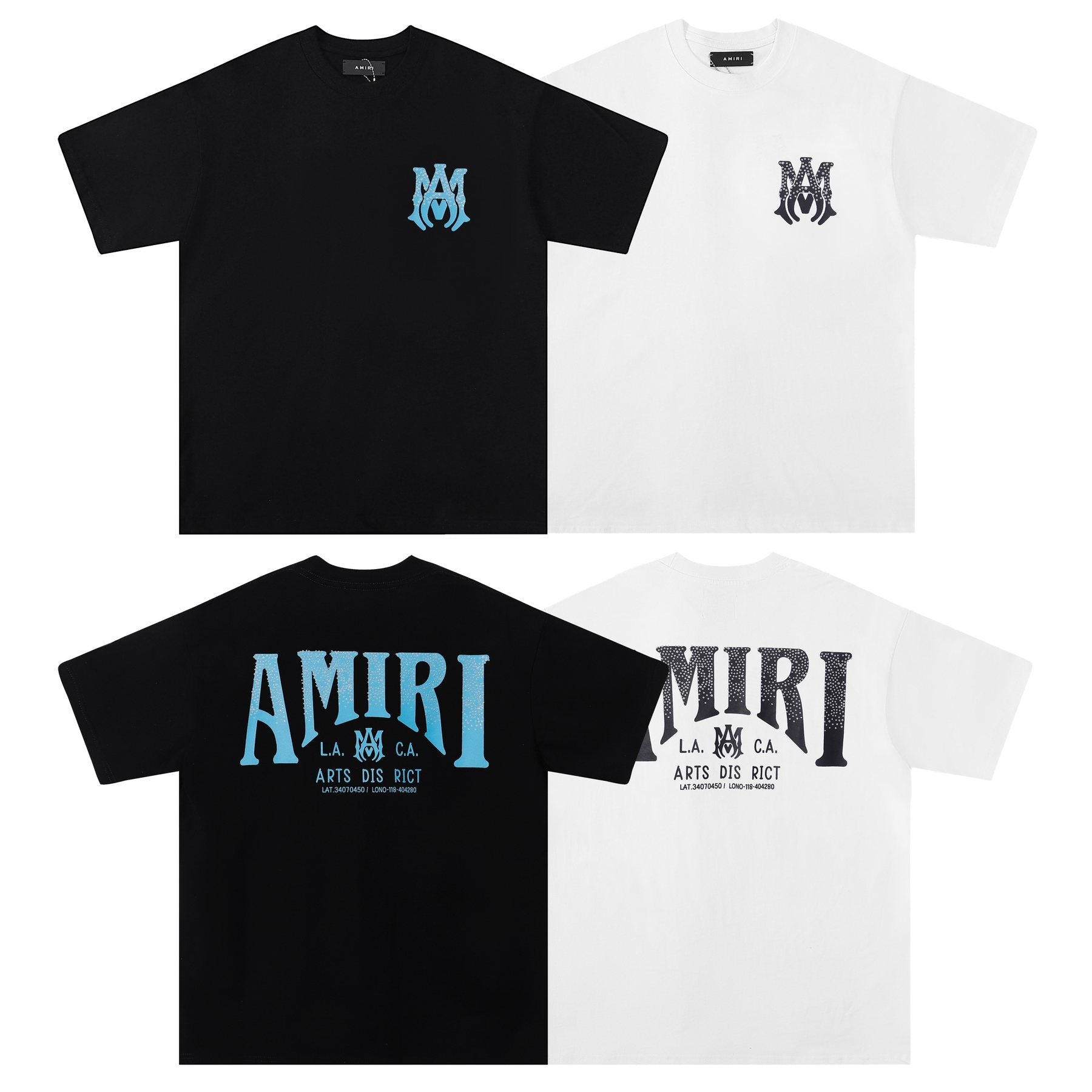 AMIRI Silver Letter Graphic Short-Sleeve T-Shirt