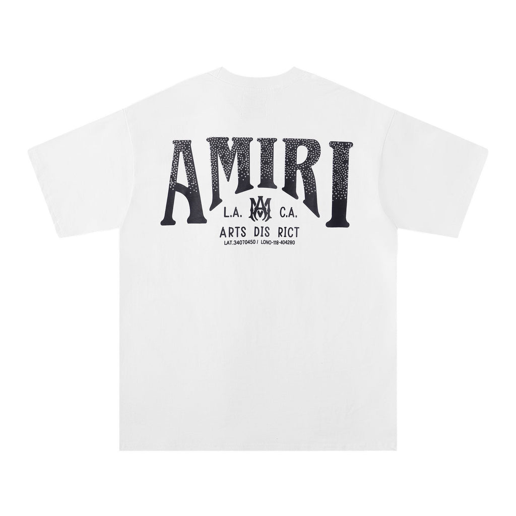 AMIRI Silver Letter Graphic Short-Sleeve T-Shirt