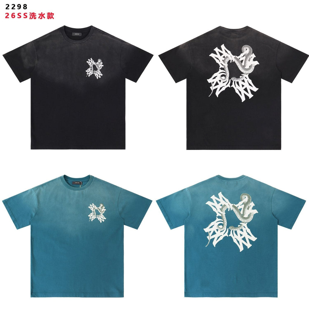 AMIRI Snake Graphic Washed T-Shirt