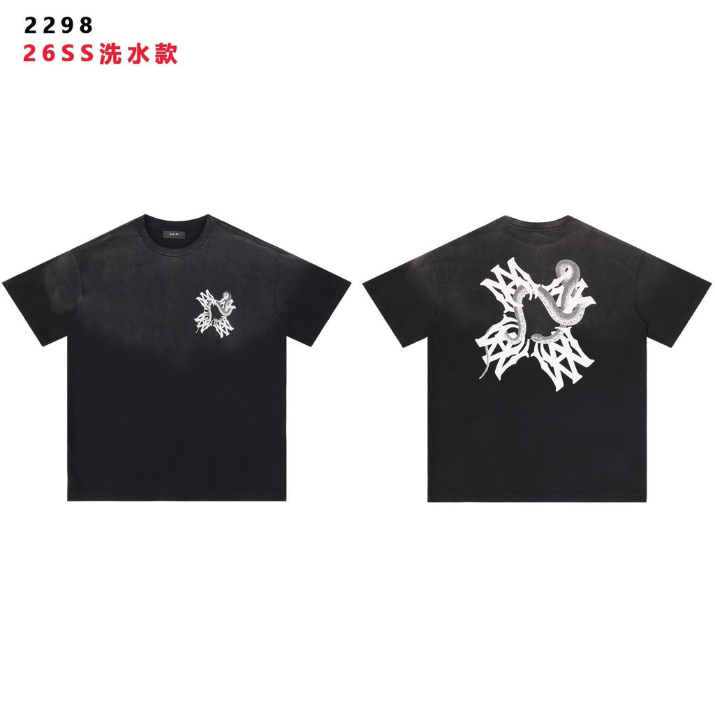 AMIRI Snake Graphic Washed T-Shirt
