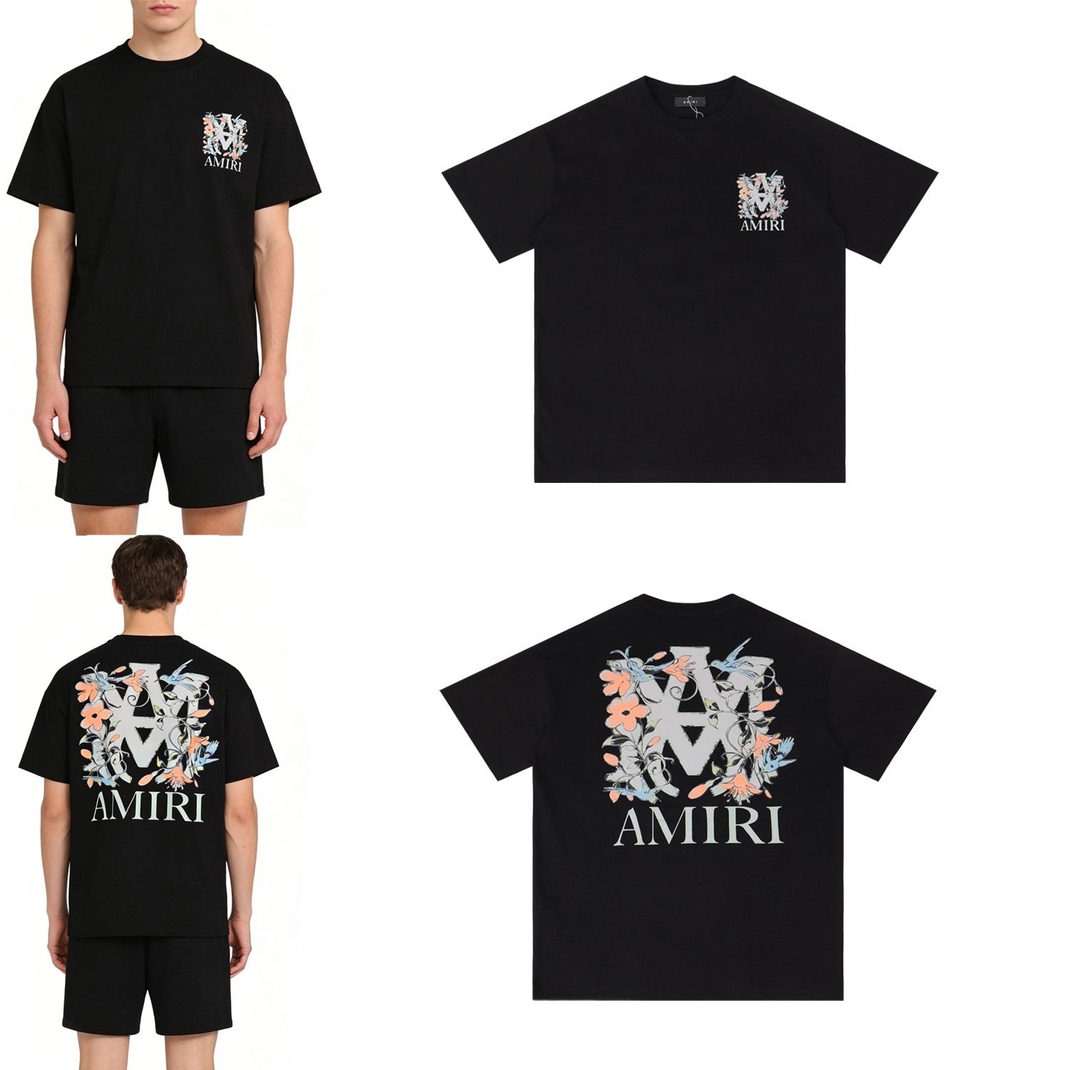 AMIRI Floral A Graphic Short-Sleeve T-Shirt