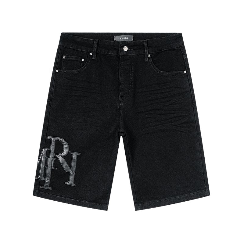 AMIRI Tonal Monogram Denim Shorts