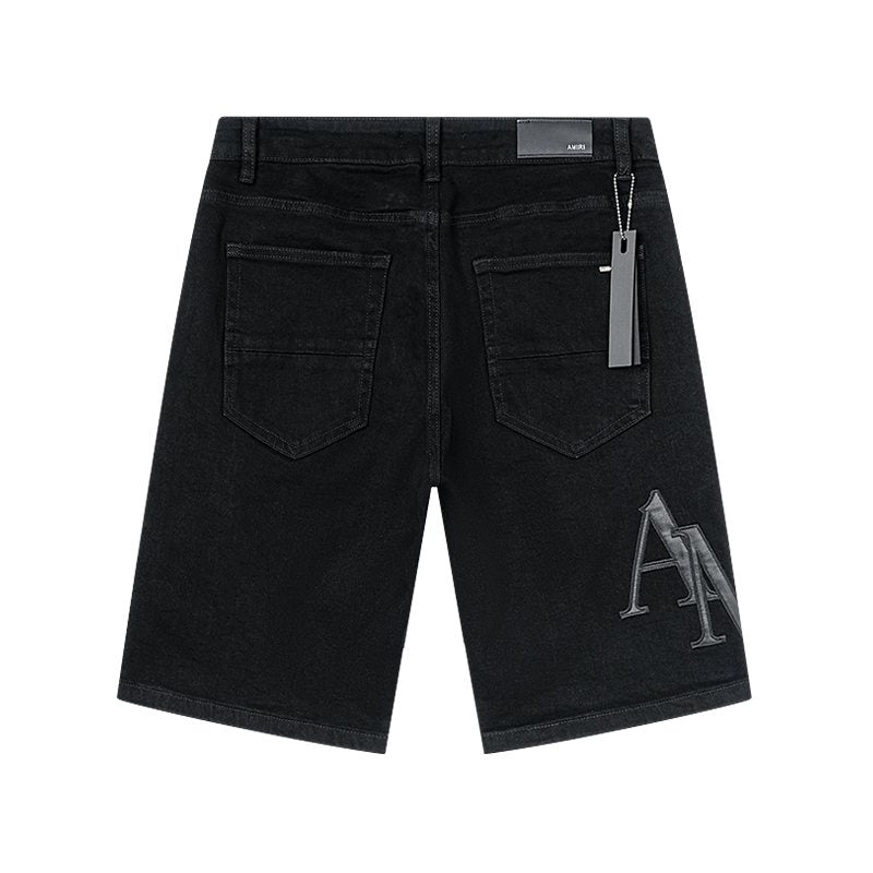 AMIRI Tonal Monogram Denim Shorts