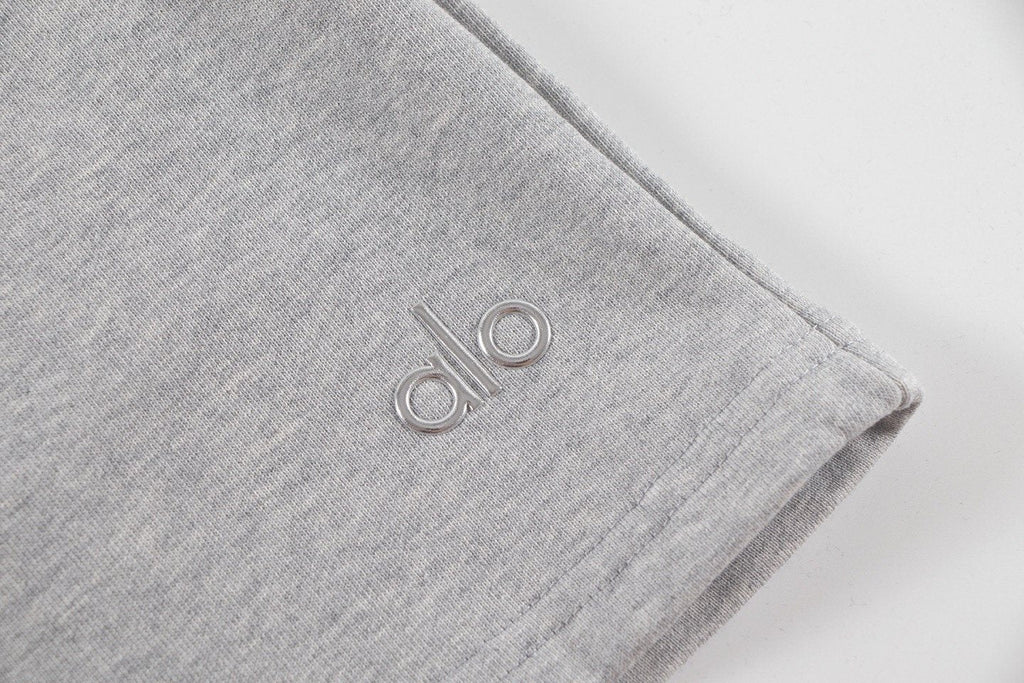 alo Elastic Waist Logo Detail Shorts