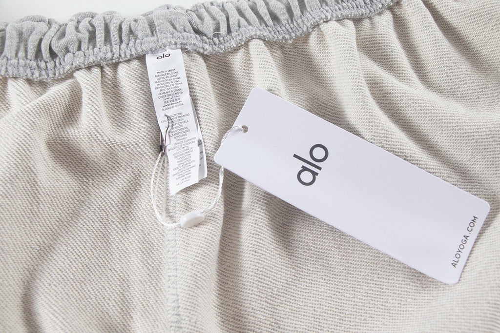 alo Elastic Waist Logo Detail Shorts