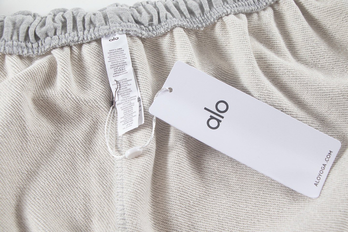 alo Elastic Waist Logo Detail Shorts