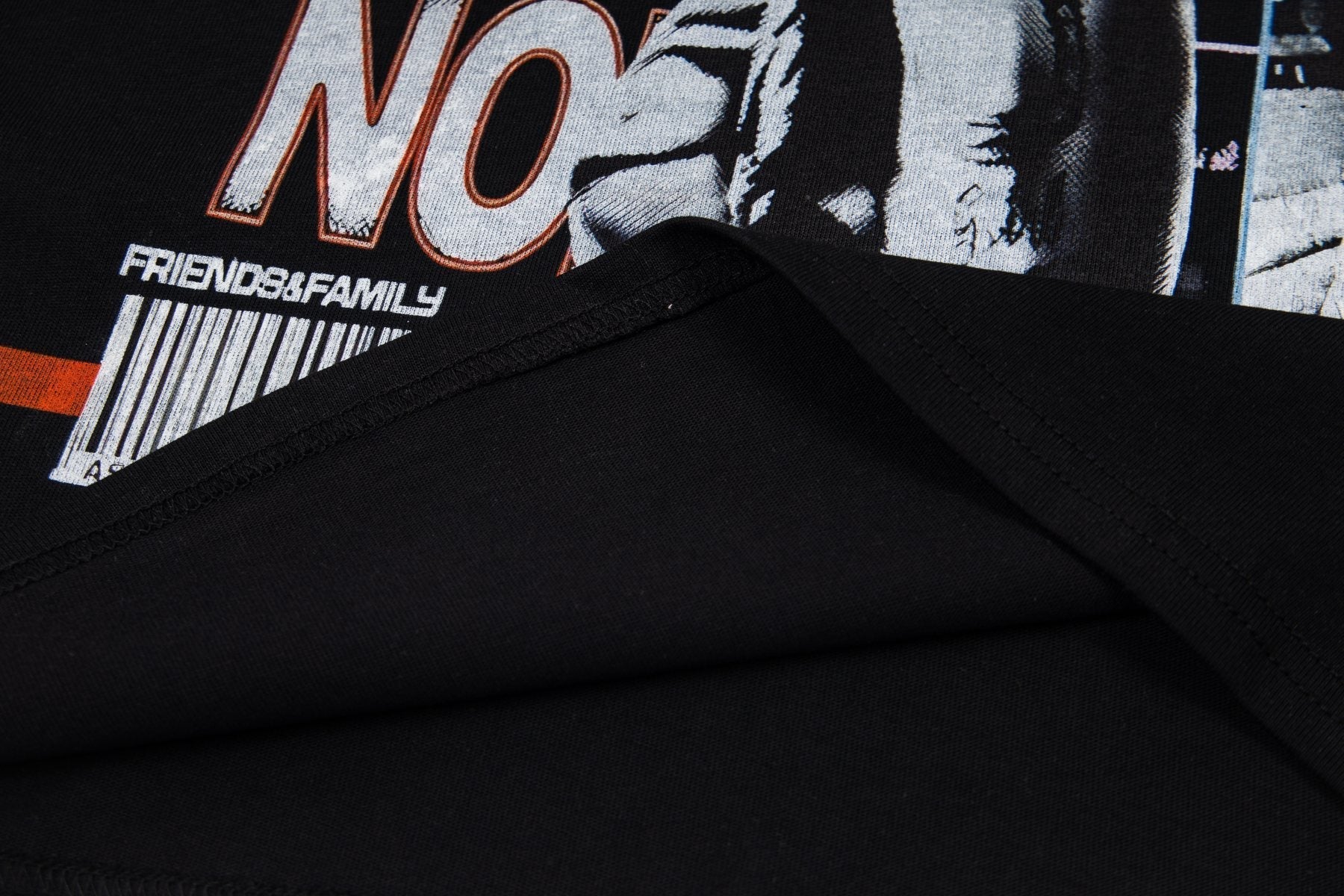 ASAALL Black Front & Back Graphic T-Shirt