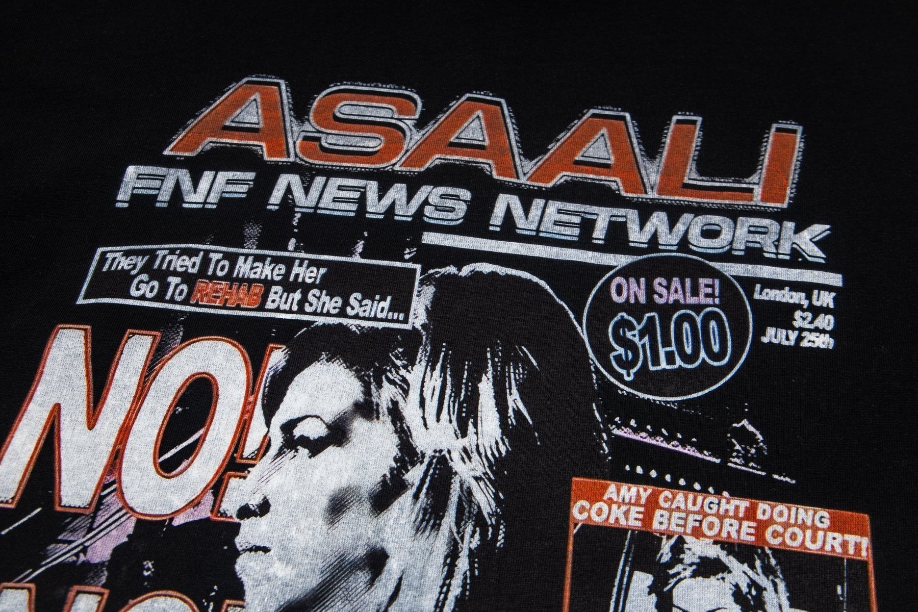 ASAALL Black Front & Back Graphic T-Shirt