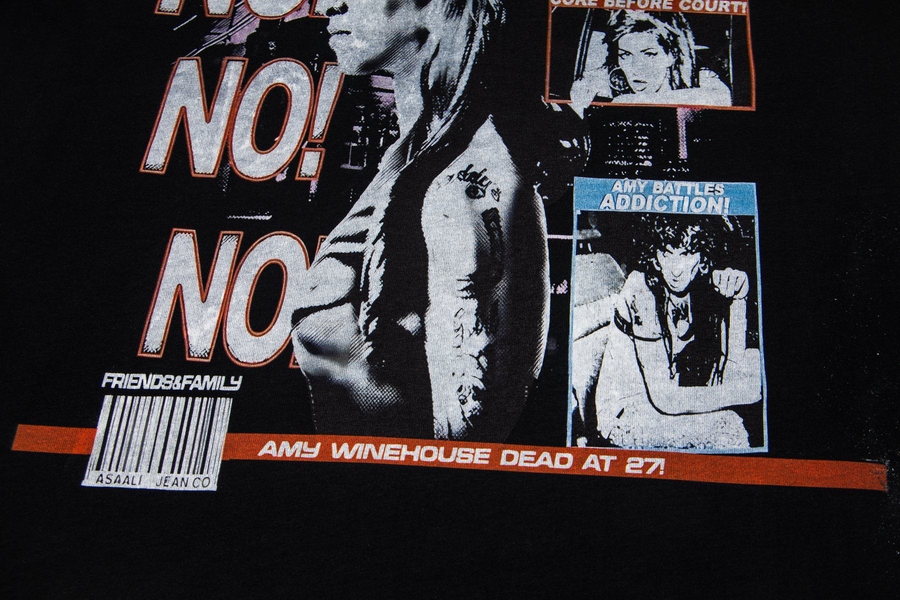 ASAALL Black Front & Back Graphic T-Shirt