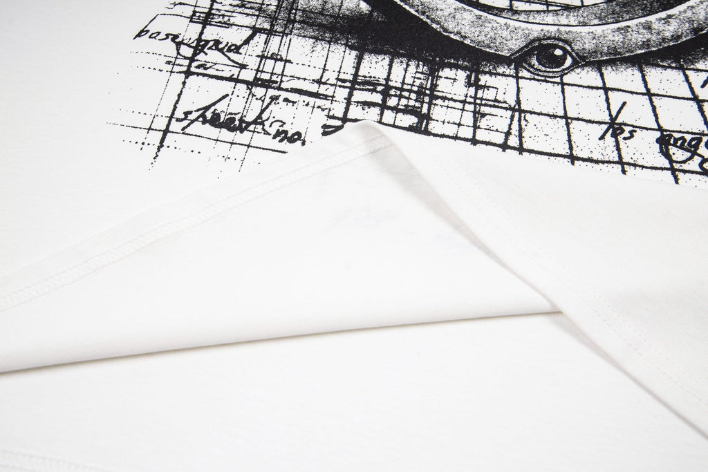 ASAALL White Graphic Short-Sleeve T-Shirt