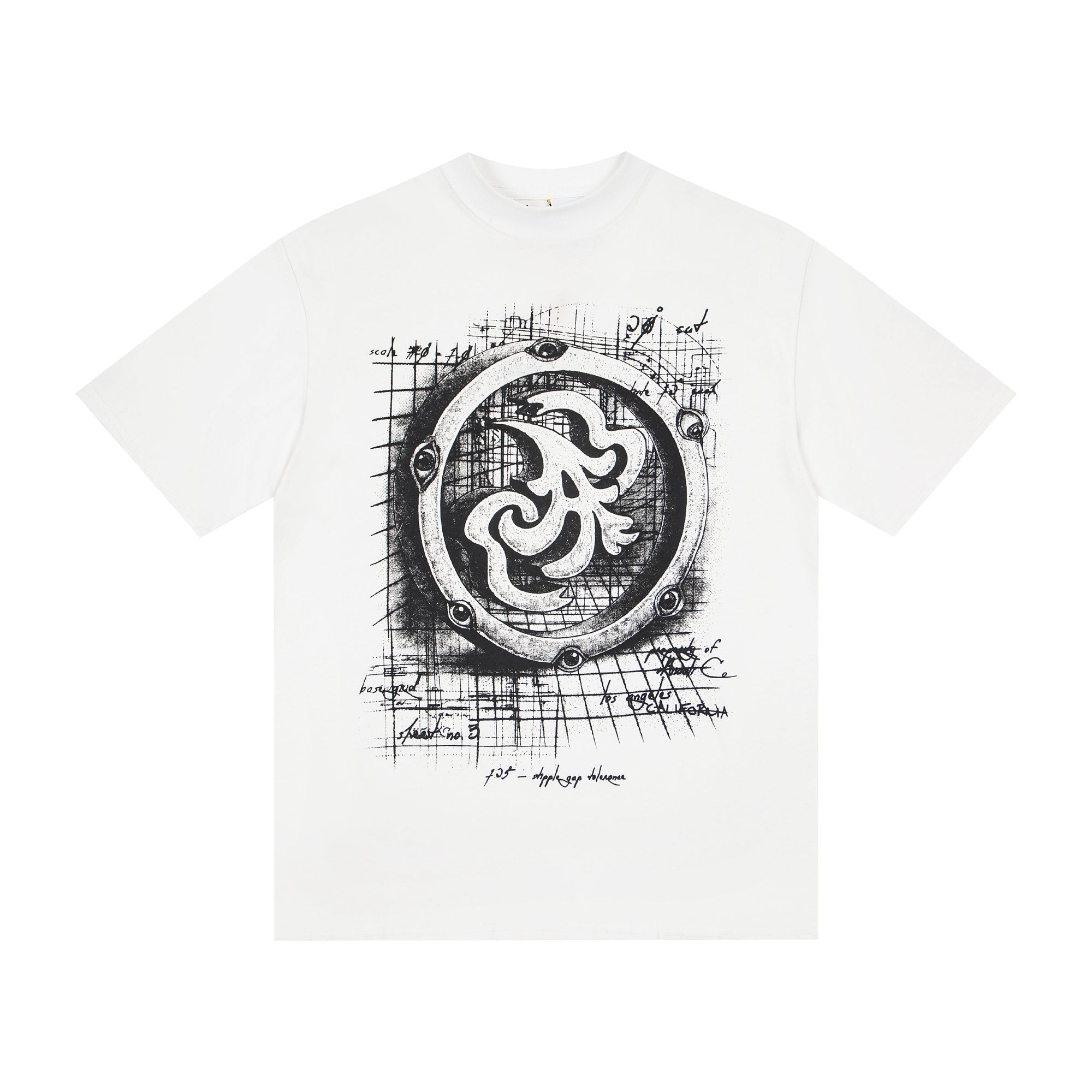 ASAALL White Graphic Short-Sleeve T-Shirt