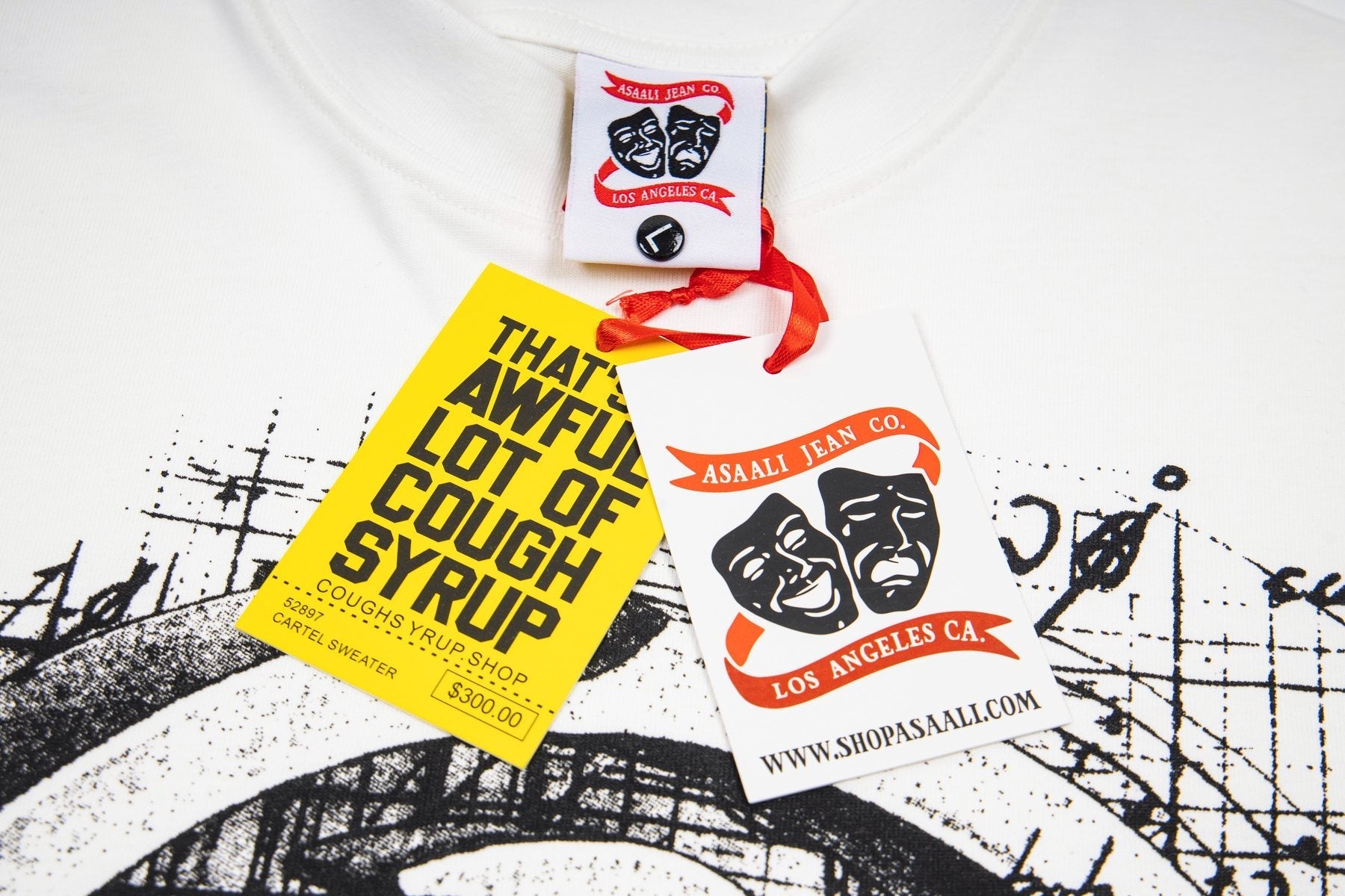 ASAALL White Graphic Short-Sleeve T-Shirt