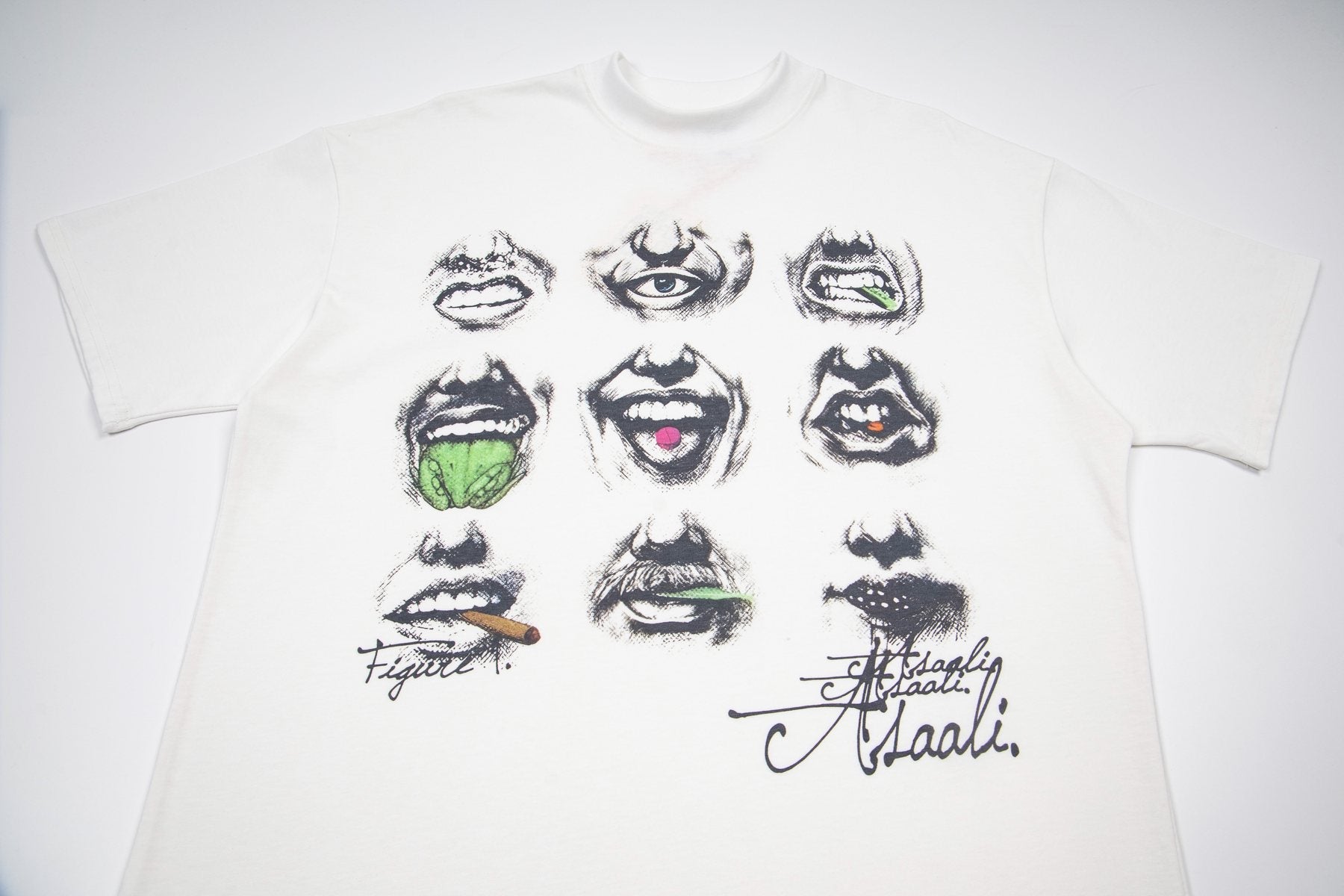 ASAALL Mouth & Eye Graphic Short-Sleeve T-Shirt