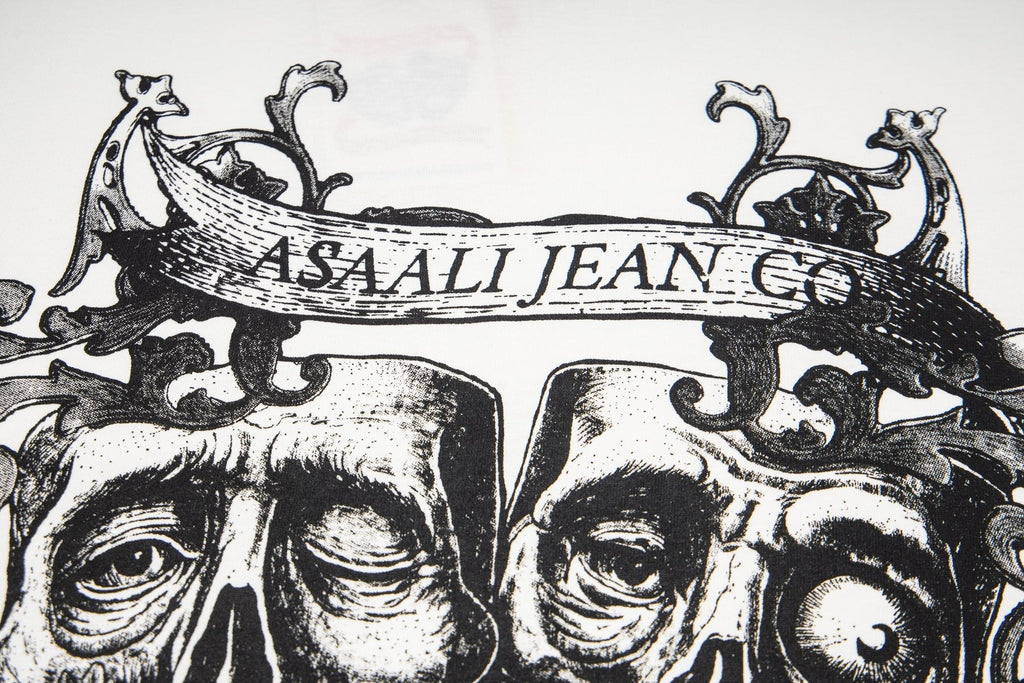 ASAALL White Graphic Sleeveless T-Shirt