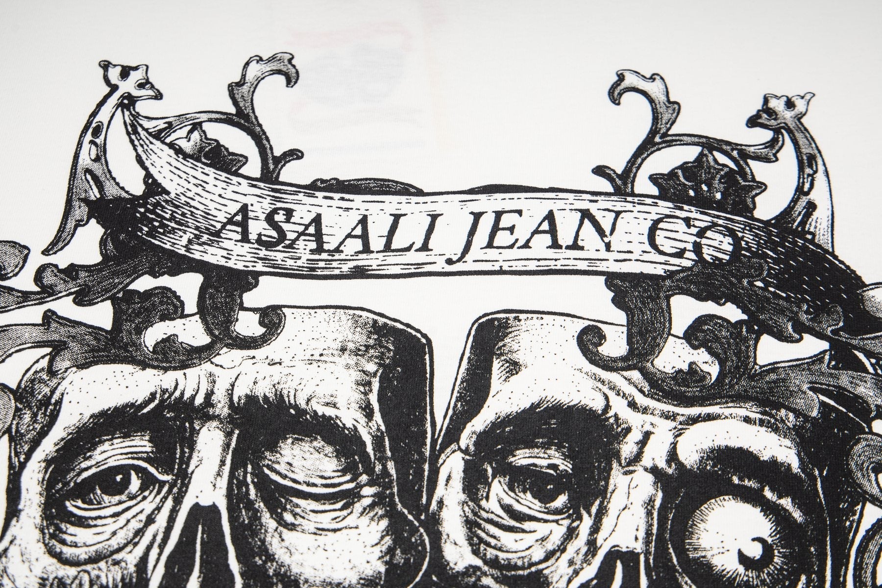 ASAALL White Graphic Sleeveless T-Shirt