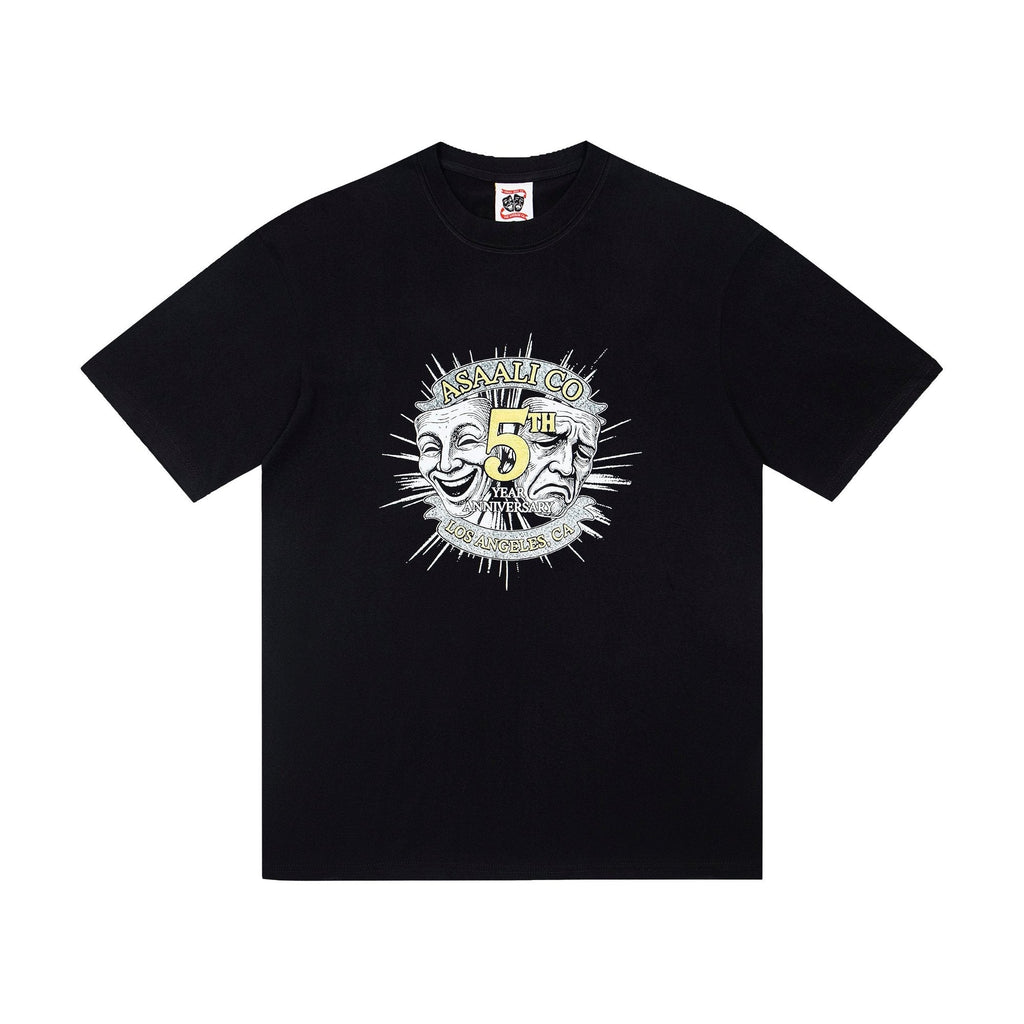 ASAALL Theatrical Mask Graphic T-Shirt