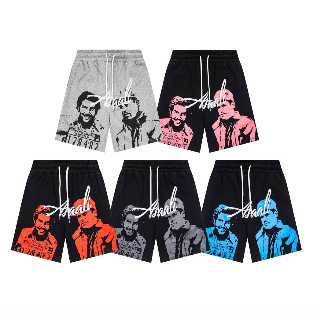 ASAALL Portrait Graphic Drawstring Shorts