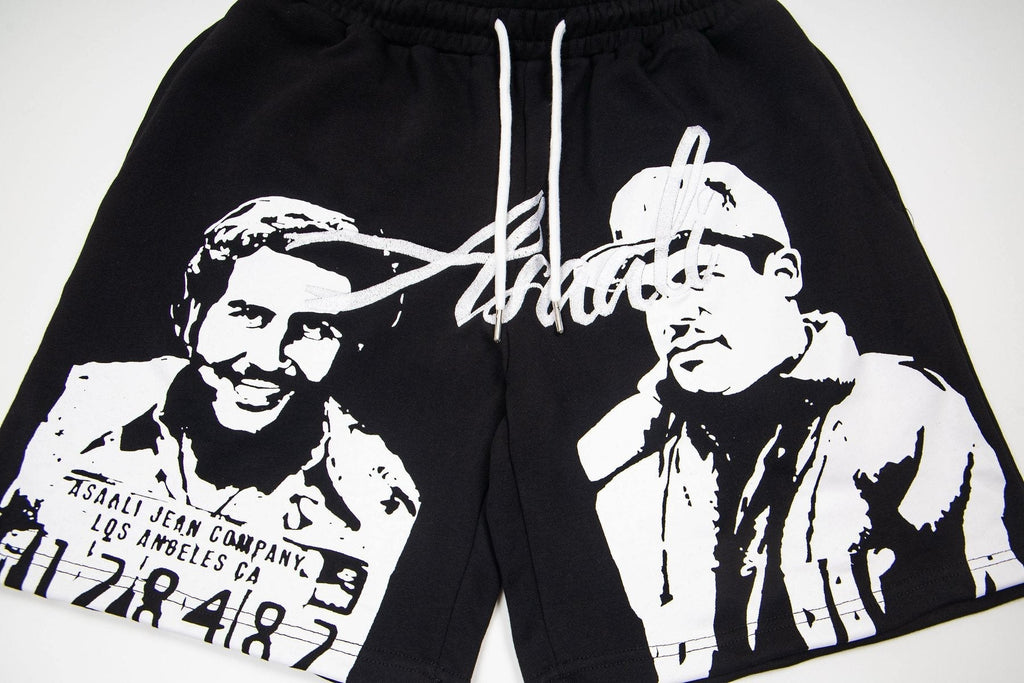 ASAALL Portrait Graphic Drawstring Shorts