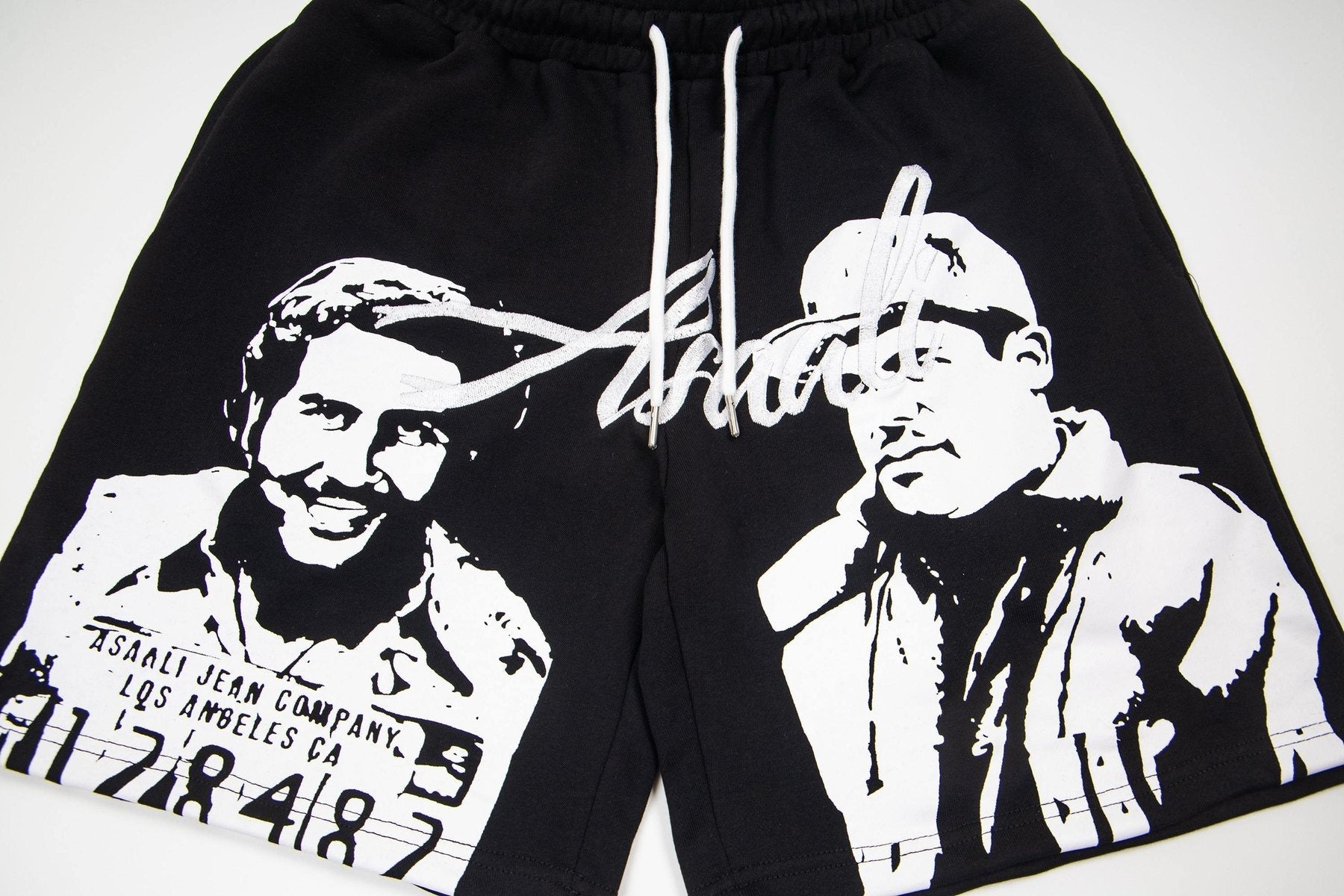 ASAALL Portrait Graphic Drawstring Shorts