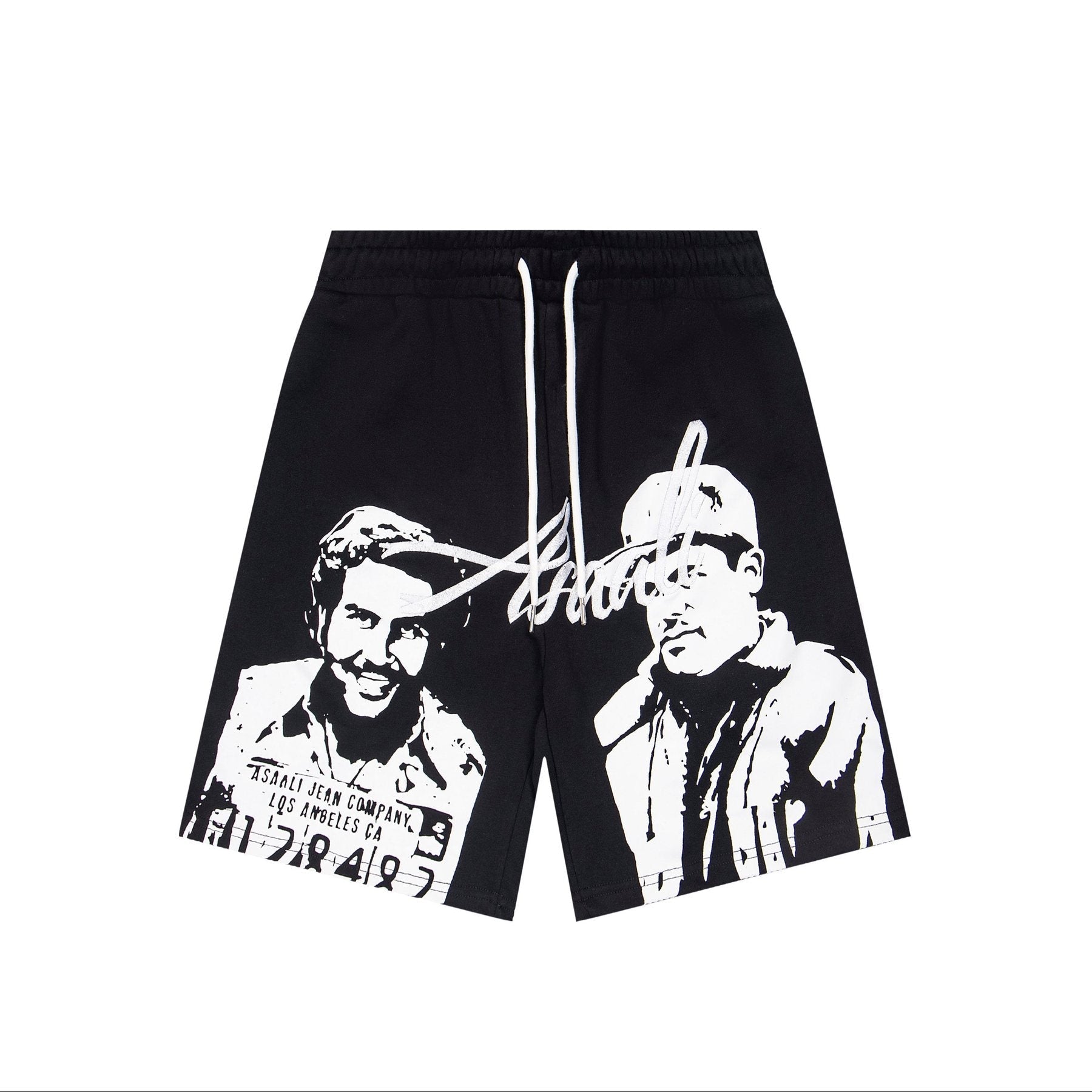 ASAALL Portrait Graphic Drawstring Shorts