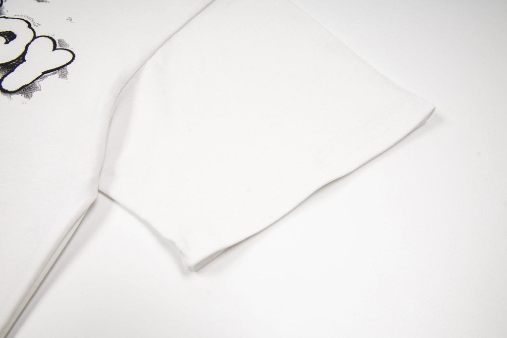 ASAALL White Black Front Graphic T-Shirt